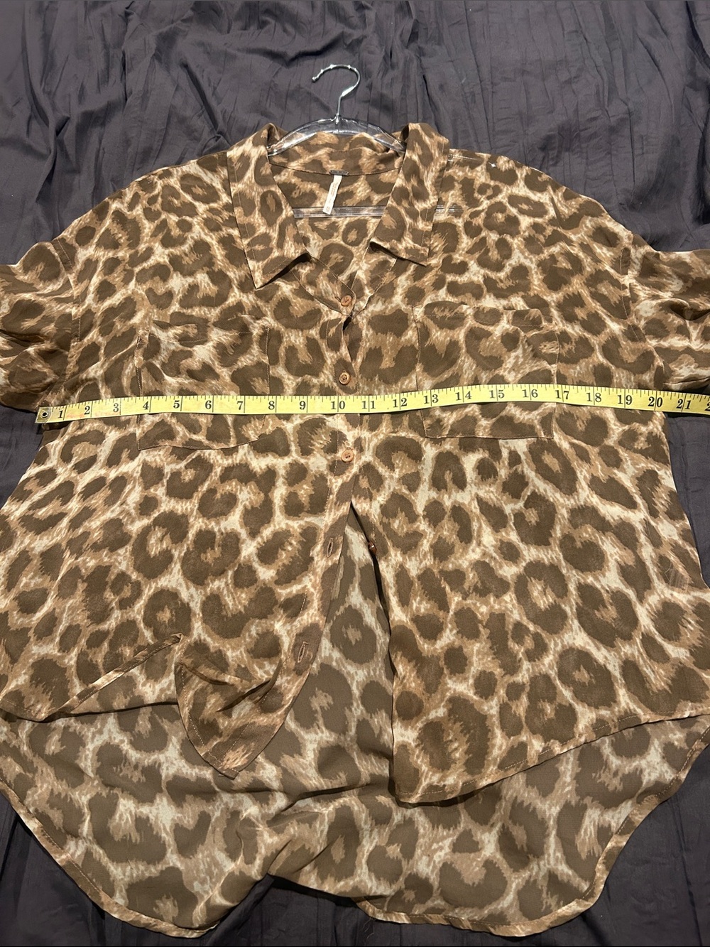 Free People Brown Leopard-Print Button Down Shirt - Picture 10 of 10